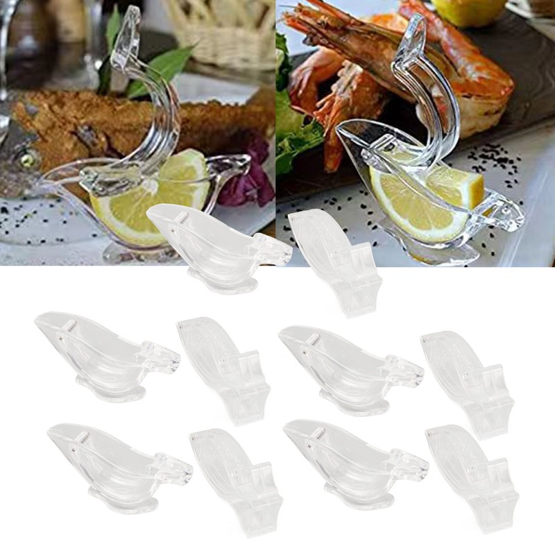 10Pcs Manual Lemon Juicer Transparent Safe Acrylic Fish Bird Shaped
