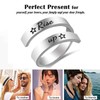 Adjustable Rings for Women/Men,Kucheed Inspirational Engraved Ring Jewelry ,Stainless Steel