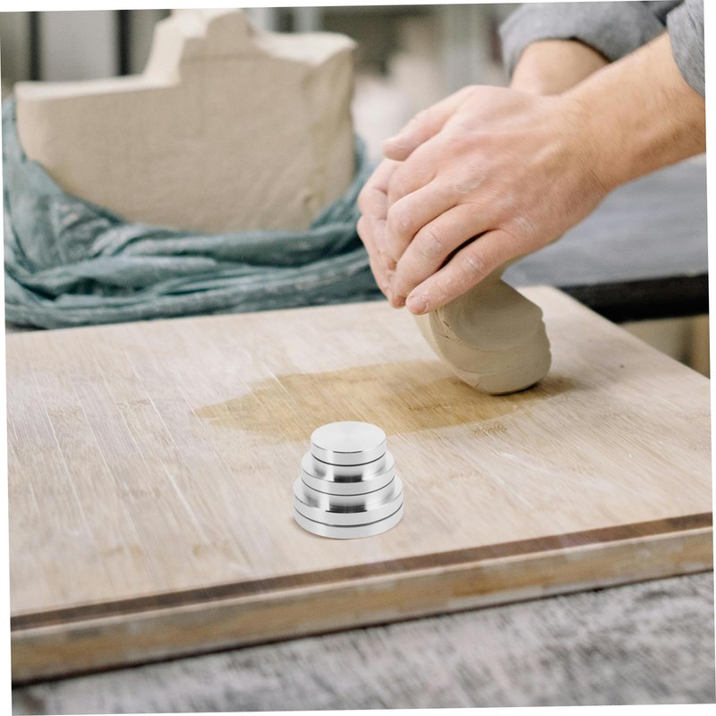 TEHAUX Miniature Aluminum Alloy Turntable Base Small Rotating Display Platform