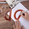 Zonon 2 Pcs 6 Inch Plastic Protractor Math Protractors 180