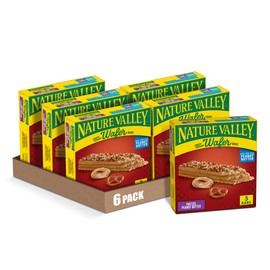 Nature Valley Wafer Bars, Pretzel Peanut Butter, 5 Bars (Pack of 6)