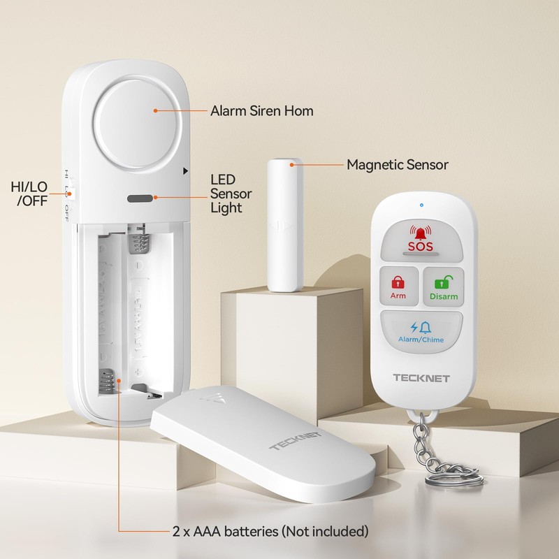 TECKNET Sensor Alarm for Home Security