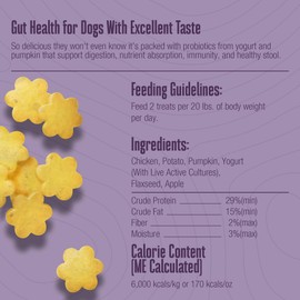 Whole Life Dog Living Treats for Dogs – Human Grade Probiotics for Digestive & Gut Health, Canine Gas, Diarrhea, Vomit & Constipation Relief - Pumpkin, 3 oz (Pack of 1)