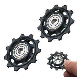 2 x 11T Derailleur RollerBoys Rear Wheel Pulleys Bicycle Rear Derailleur for Most Bicycles