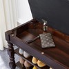 LKZ Shoe Storage Bench, Solid Wood Shoe Bench with Microfiber