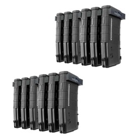 Tactical Pro Sports AR-15 Wall Mount | Magazine Display | Wall Storage Organization System | Unique Low Profile Design | Gun Safe Wall Garage | Gun Room Mounting Solution (4 Mount Hold 12 Mags)