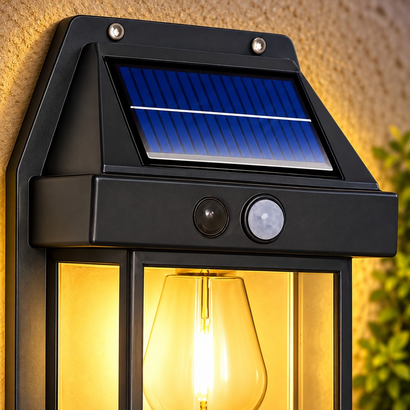 Solar Wall Light for Outdoor Lighting – Light Sensor LED