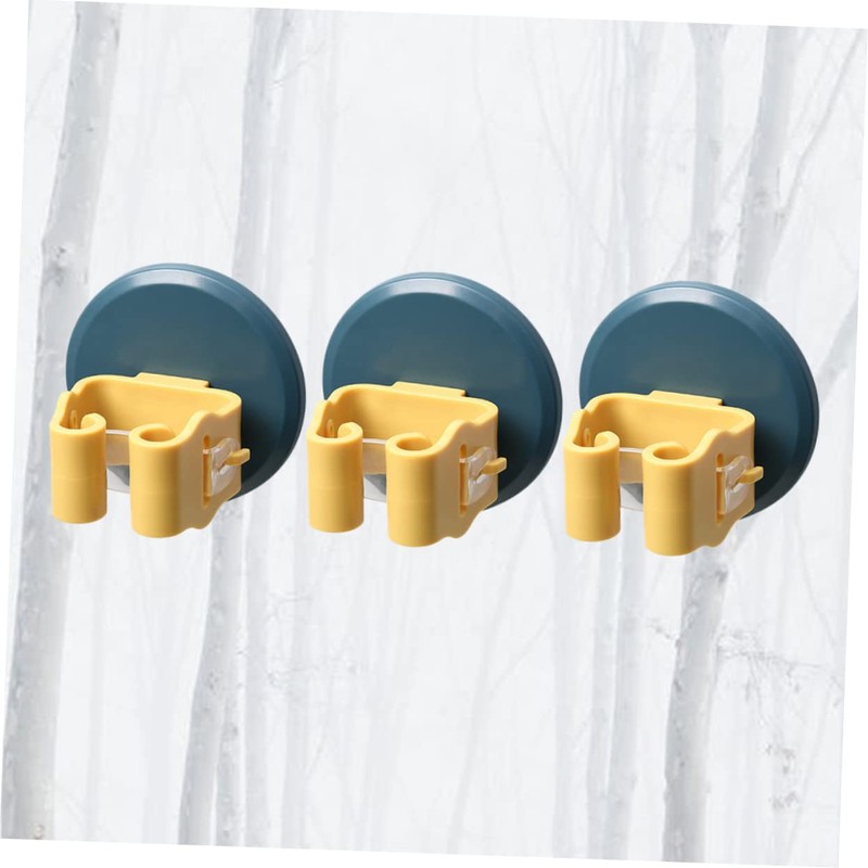 NOLITOY 3pcs Wall Mounted Mop and Broom Holder Clips Slip