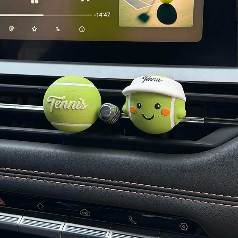 Losflaraz Tennis Car Air Freshener Vent Clip Set (3 Pack),