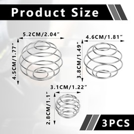 ZFRITP 3 Pcs Shaker Kugel,Shaker Ball,Ball Edelstahl,Kugel Edelstahl,Protein,Flaschenmischer