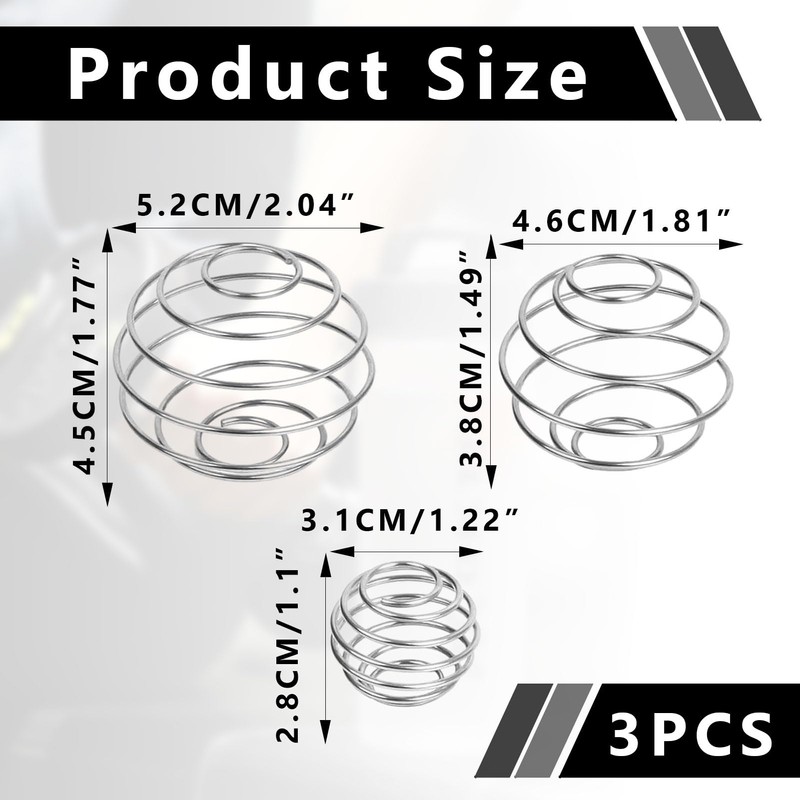 ZFRITP 3 Pcs Shaker Kugel,Shaker Ball,Ball Edelstahl,Kugel Edelstahl,Protein,Flaschenmischer