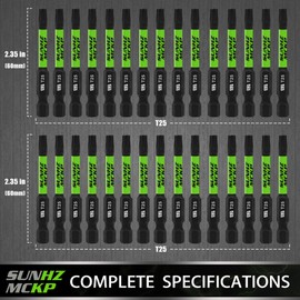 SUNHZMCKP Impact Torx Bits 30 Pack (T25), Magnetic Screwdriver Bit Set, S2 Alloy Steel Tamper Resistant Star Bits with 1/4” Hex-Shank, CNC Machined Tips Power Bits with Storage Box
