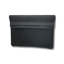 NorthWand Case for MacBook Air 13 (M1/M2), Pro 13 (M2), Pro 14, (M2), Notebooks 13-14 Inch, Case Made of Vegetable Tanned Leather with Signature Embossing. Handmade in Germany. Colour: Black
