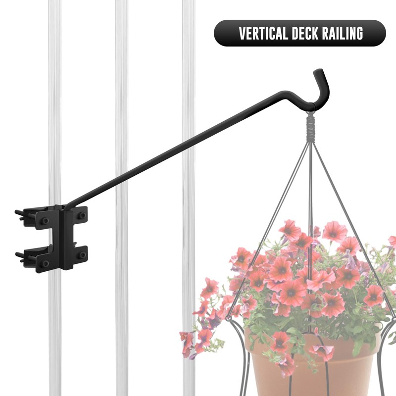 Heavy Duty Deck Hooks for Hanging Plants, Extension, Fence Hook