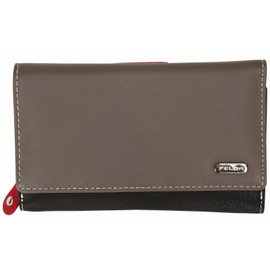 Felda Womens Genuine Soft Leather Clutch Wallet - RFID Protection, Leather Wallet - Mushroom Multi