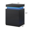 BTHFST LED Nightstands Set of 2,Night Stands for Bedroom Set