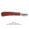 Yulatik Stainless Steel Hoof Knife with Wooden Handle, Right-Handed Hoof