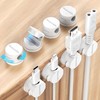 Nearockle Magnetic Cable Clips Upgraded Strong Magnetic Cord Holder (White,