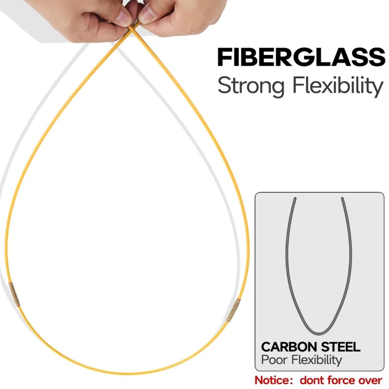 GURADESIGN 32.2FT Fiberglass Running Electrical Wire Cable Glow Rods Wire