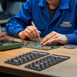 Wiltec Thread Gauge for Bolts and Nuts, Imperial and Metric Thread Gauge, 28 Thread Sizes, Determine Screw Size