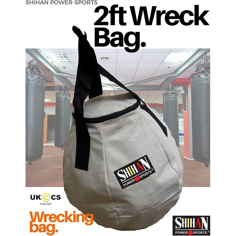 WHITE WRECKING BALL PUNCH BAG BOXING BAG Boxing, Martial Arts