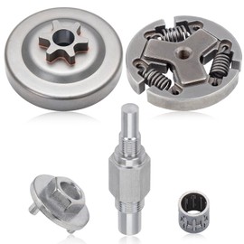 Adefol 3/8" 6T Sprocket Clutch Drum Kit for Echo CS-370 CS-400 CS-370F CS-400F Chainsaw, A556000401 Clutch Drum Kit + 89750516133 Clutch Removal Tool + 10 & 14mm Metal Piston Stop Tool