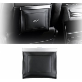 Bolsa de basura magnética coche compatible con para V.W. - impermeable Bolsa de basura y almacenamiento para coche mantiene limpio el interior en viajes largos Negro 1 pcs