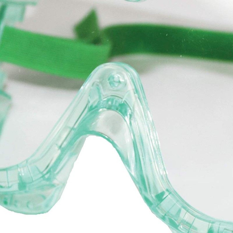 Sellstrom Flexible, Soft, Direct Vent, Protective Safety Goggle, Green-Tinted Body,