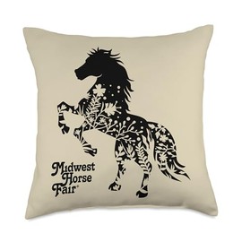 Midwest Horse Fair - floral Throw Pillow
