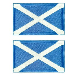 2 PCS Scotland Flag Patches, Saint Andrew's Cross Patch, Scotland Iron on/Sew on Patch for T-Shirt, Bags, Pants, Shoes, Jackets