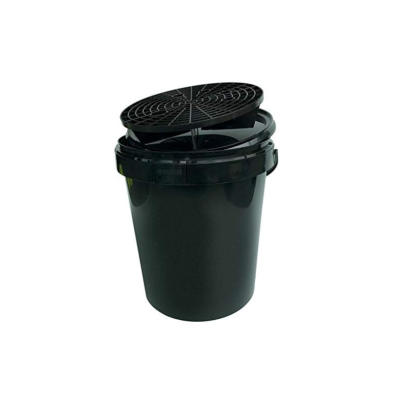 Voodoo Ride ERzwart+dk/grit Bucket 15L Black + Cover + Grid