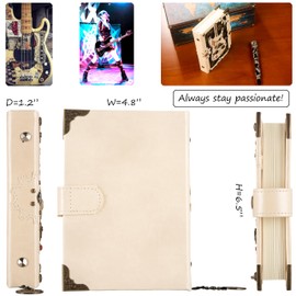 LZlightactor Punk Style Leather Journal Writing Notebook Handmade Diary Book for Man/Woman Journal for Office School Supplies Composition Notebooks Planner Blank Paper A5 6.5" x 4.8"（white）