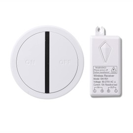 Mengshen Remote Switch and Receiver Kit, Mini Portable Relay Wireless ON OFF No Wiring No WiFi Required Lighting Fixture for Lights LEDs Lamps Fans 100 Ft RF Range Programmable Waterproof