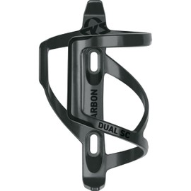 SKS GERMANY DUAL SC LH Bicycle Bottle Holder (Bicycle Accessories Made from Recycled Carbon Fibres, Side Removal, for All Standard Bicycle Bottles), Black