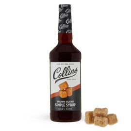 Collins Brown Sugar Syrup - Simple Syrup for Cocktails, Brown Sugar Coffee Syrup - Cocktail Syrup 32oz Set of 1