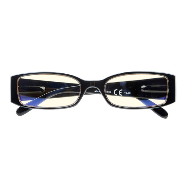 Computer Glasses for Women with Yellow Blue Light Filter Lens Reading Eyeglasses(Black) +2.5
