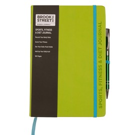 Sports, Fitness & Diet Notebook - Hardback A5 Diet Gift (Lime Green)