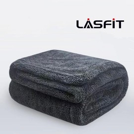 [2024 Newest] LASFIT Drying Towel Ultra Adsorbant, [13000GSM Super Absorbent] Microfiber Car Drying Towel Double Twist Pile, Extra Large:_Gray