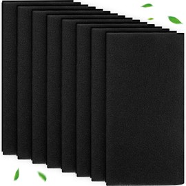 Threlaco 8 Pcs Activated Carbon Filter Cut-to-fit Carbon Filter Sheet for Air Charcoal Filters 16 x 48" Air Filters Replacement VOC Parts Accessories