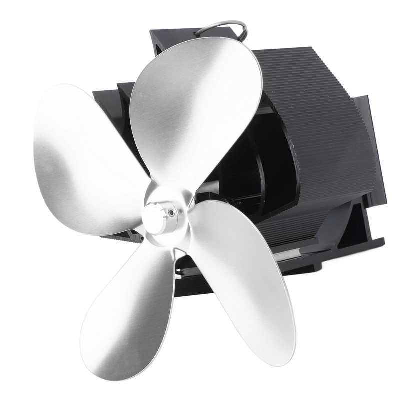 Wall Mounted Fireplace Fan 4 Blade Heat Powered Wood Stove