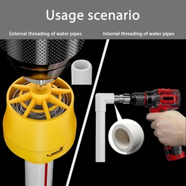 StyBtt 12 Piece Tap and Die Set, PVC Pipe Tapping Set for Electric Drills, Internal & External Pipe Threading Tool, Taps & Dies Threader Kit, with Screw Extractor