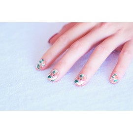 Nail Polish Art Strips 18 Wraps Decal DIY Manicure Pedicure Flower Design Pattern Wedding Bachelorette Prom Party