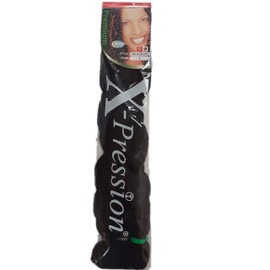 X-pression Premium Original Ultra Braid. - Color 1 ( Pack of 6 )