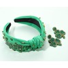 JERTOCLE St.Patrick's Day Headband for Women Glitter Irish Shamrock Headband