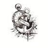 5 Pictures Anchor Tattoo Compass Clock Lettering Temporary Skin Tattoo