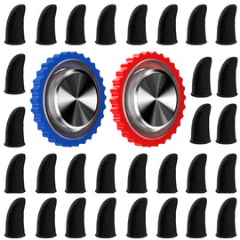 30 Pieces Mobile Gaming Finger Sleeves and 2 Pieces Finger Joystick, Thumb Sleeves Mobile Gaming Controller (30PCS Finger Sleeves + 2PCS Joystick)