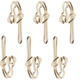 Curtain Hooks Metal Curtain Header Tape Drapery Hooks for curtains 2.9x1.2cm (100 Pack gold)……