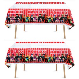 SUTRADHAR 2pcs Kids Cartoon Birthday Party Tablecloth Table Cover,Kids Cartoon Birthday Supplies Decorations (70'' x 42'') (2pcs)