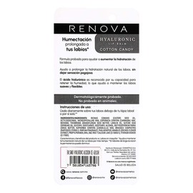 Bálsamo Labial Renova Hyaluronic Cotton Candy 4.8g