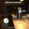 2 Pack LED CordlessTable Lamp,4000mAh Rechargeable Battery Desk lamp,3 Level